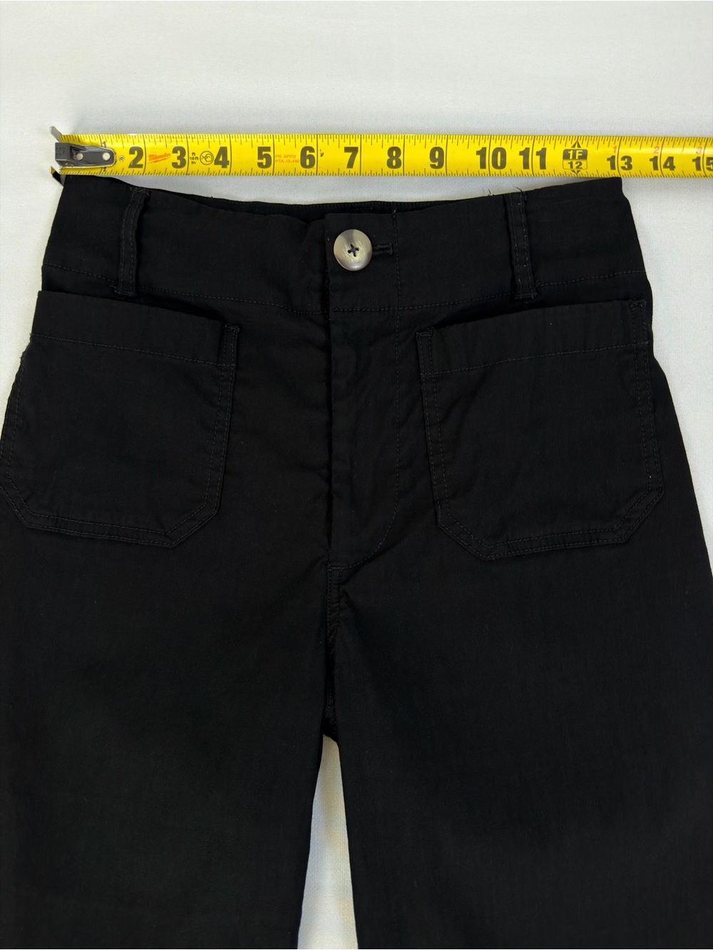 Maeve Anthropologie The Colette Wide Leg Pants Women’s 26 Black Linen Blend - Picture 7 of 10